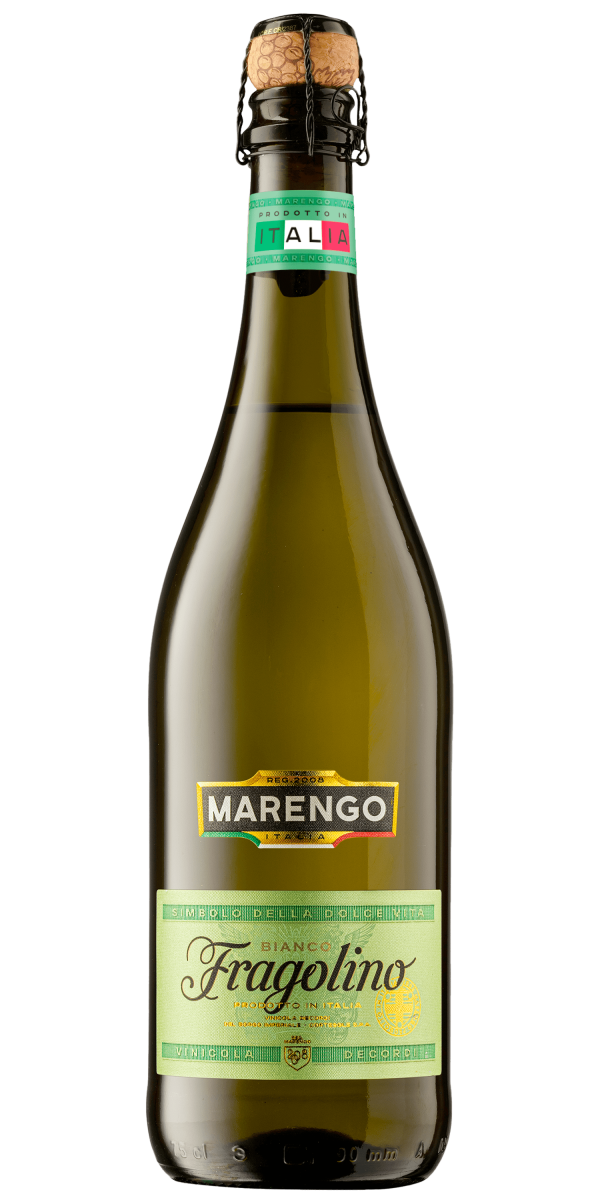 Фото Ароматизований напій на основі білого вина Marengo Fragolino Bianco зі смаком полуниці 0.75л-каталог