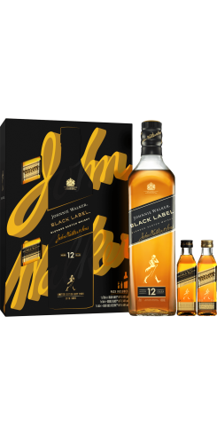 Набір віскі Johnnie Walker Black Label 0,7 л + Double Black 0,05 л