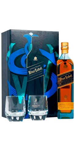 Набор виски Johnnie Walker Blue label + 2 стакана 0.7л ≡ Купить в