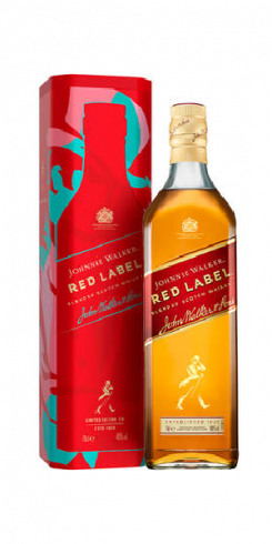 Виски Johnnie Walker Red label 0.7л в металлической коробке