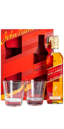 Виски Johnnie Walker Red label + 2 стакана 0.7л ≡ Купить в Киеве