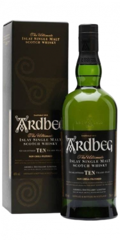 Виски Ardbeg Ten выдержка 10 лет 0.7л в подарочной упаковке