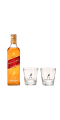 Віскі Johnnie Walker Red label 0.7л у подарунковій упаковці + 2 склянки Фото Віскі Johnnie Walker Red label 0.7л у подарунковій упаковці + 2 склянки №5