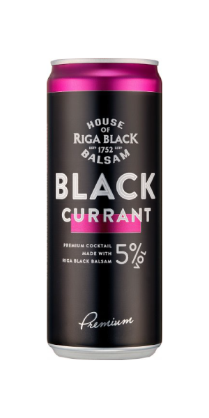 Фото Напій слабоалкогольний газований Riga Black Balsam Currant Cocktail 0.33л