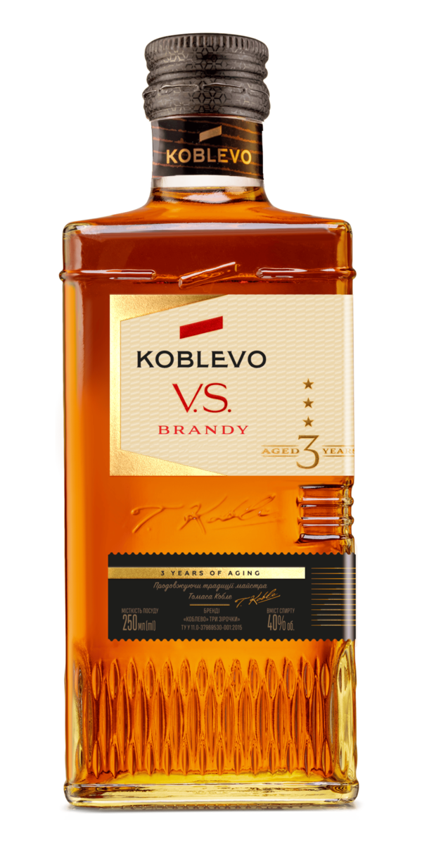 Фото Бренди KOBLEVO VS ординарный 3* 40% 0.25л-каталог