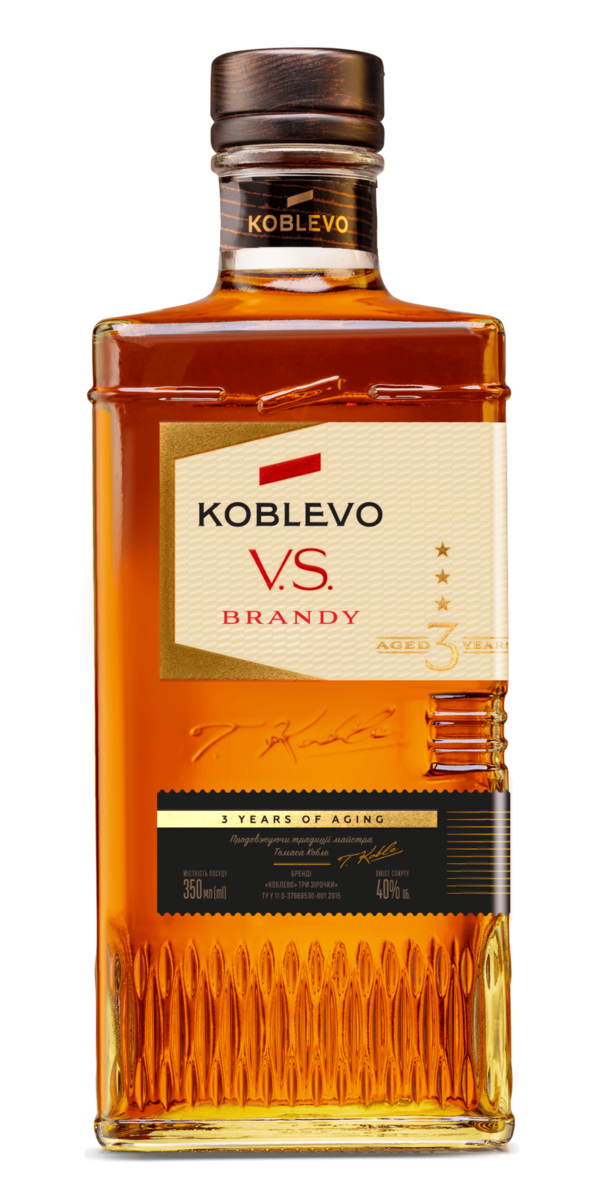 Фото Бренди KOBLEVO VS ординарный 3* 40% 0.35л-каталог