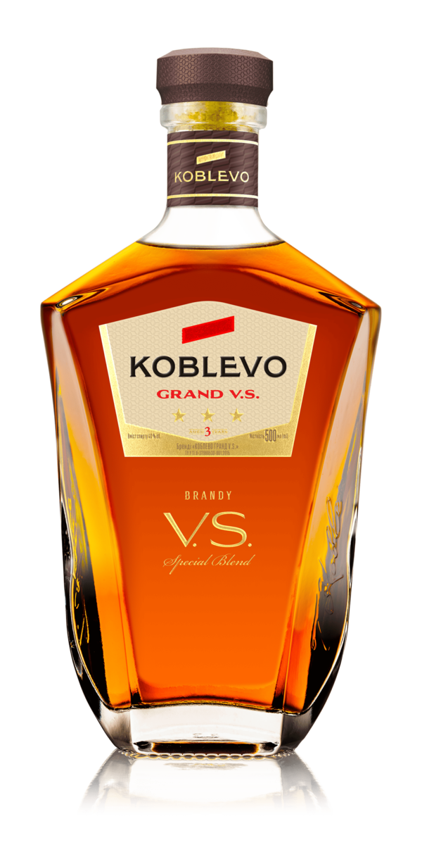 Фото Бренді KOBLEVO GRAND VS 3* (3 зірки) 40% 0.5л-каталог