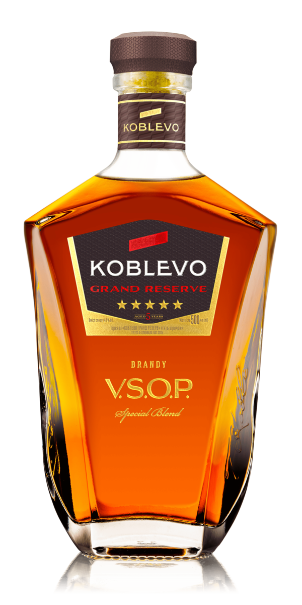 Фото Бренді KOBLEVO GRAND VSOP 5* (5 зірок) 40% 0.5л-каталог