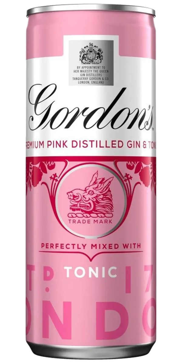 Фото Напиток слабоалкогольный Gordon’s Pink Gin Tonic 0.25л-каталог