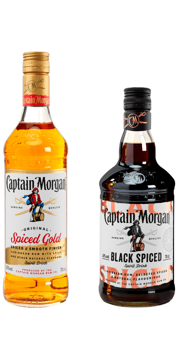 Набір рому Captain Morgan Party Box (Spiced Gold 0.7л & Black