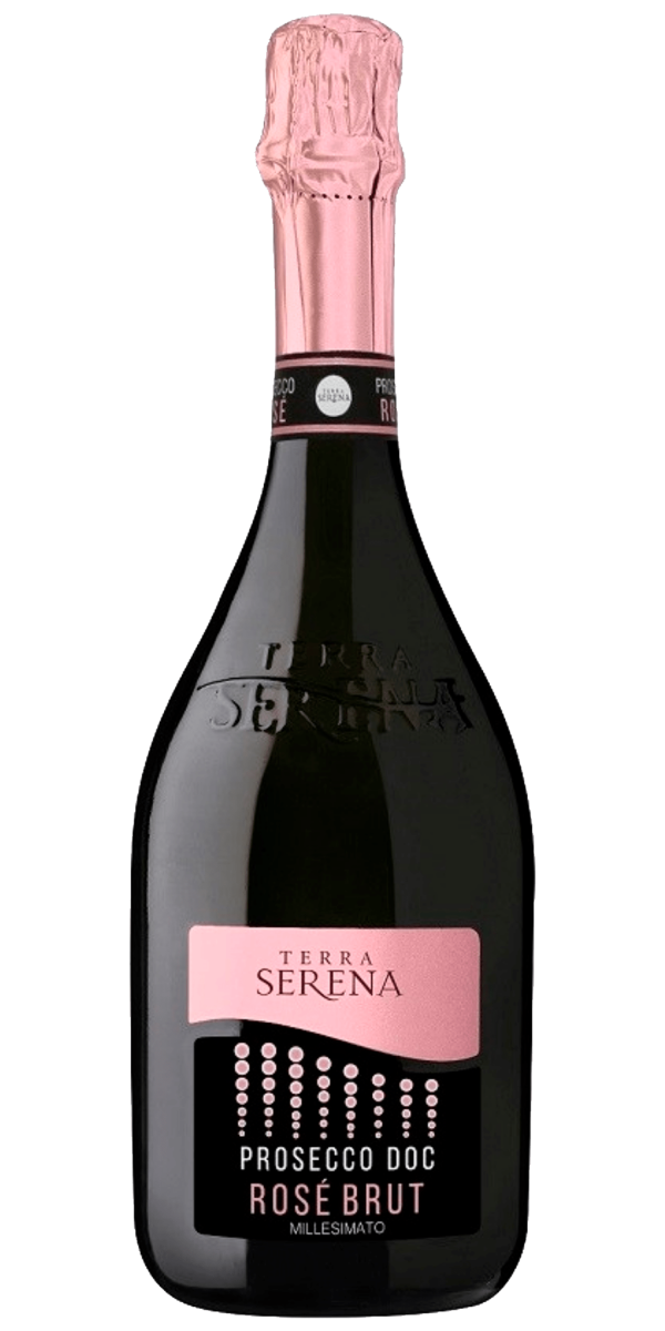 Фото Вино ігристе Terra Serena Rose Brut Millesimato Prosecco DOC рожеве сухе 0.75л-каталог