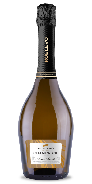 Фото Вино ігристе KOBLEVO біле напівсолодке 0.75л 10-12,5%-каталог