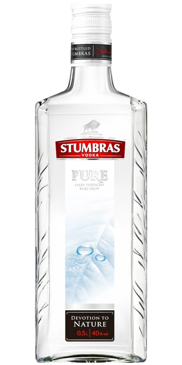Фото Водка Stumbras vodka Pure 40% 0.5л-каталог