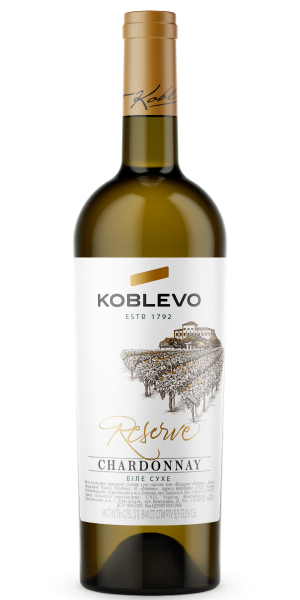 Фото Вино KOBLEVO Reserve Chardonnay сухое белое 0.75л-каталог