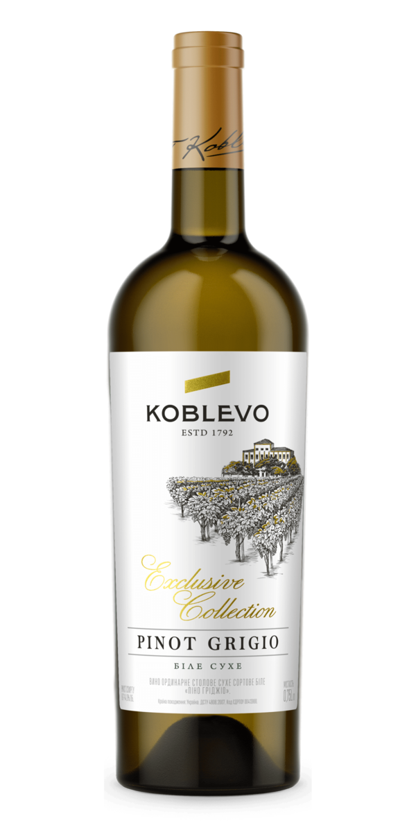 Фото Вино KOBLEVO Exclusive Collection Pinot Grigio біле сухе 0.75л-каталог