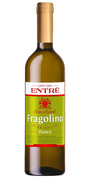 Фото Вино Entre Fragolino Salute Bianco біле напівсолодке 0.75л-каталог