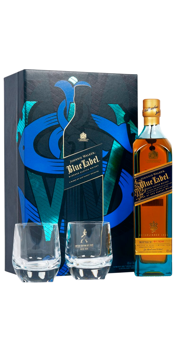Фото Набор виски Johnnie Walker Blue label 0.7л + 2 стакана №1