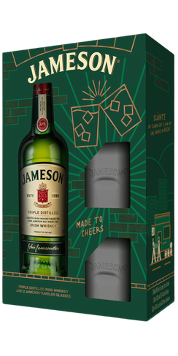 Фото Набор виски Jameson 0.7 л + 2 бокала-каталог