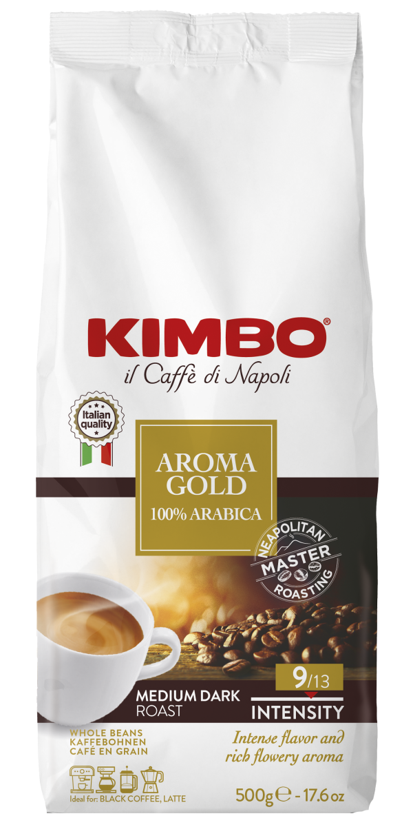 Фото Кофе зерновой Kimbo Aroma Gold 500г-каталог