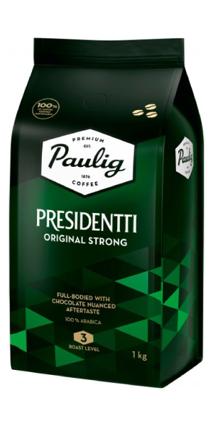 Фото Кофе в зернах Paulig Presidentti Original Strong 1кг-каталог